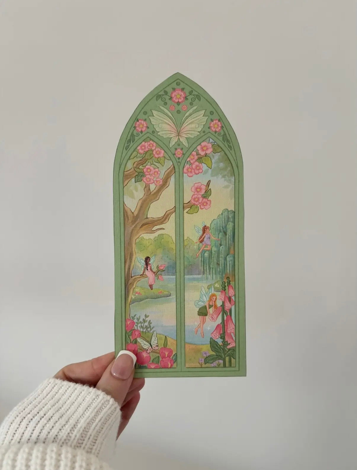 Blomälva Bågformat Fönster Bokmärke