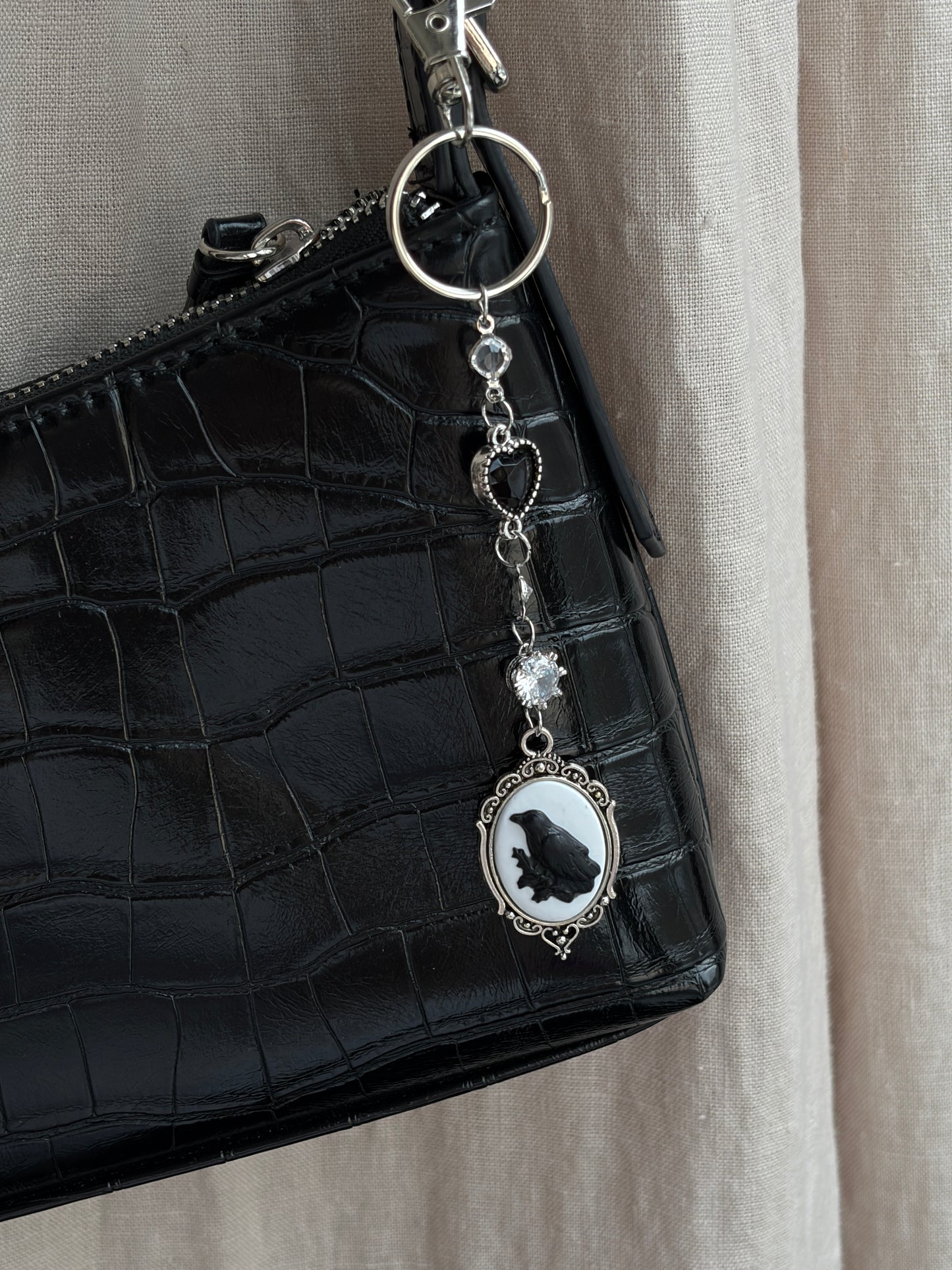 Nocturne Raven - Bag charm