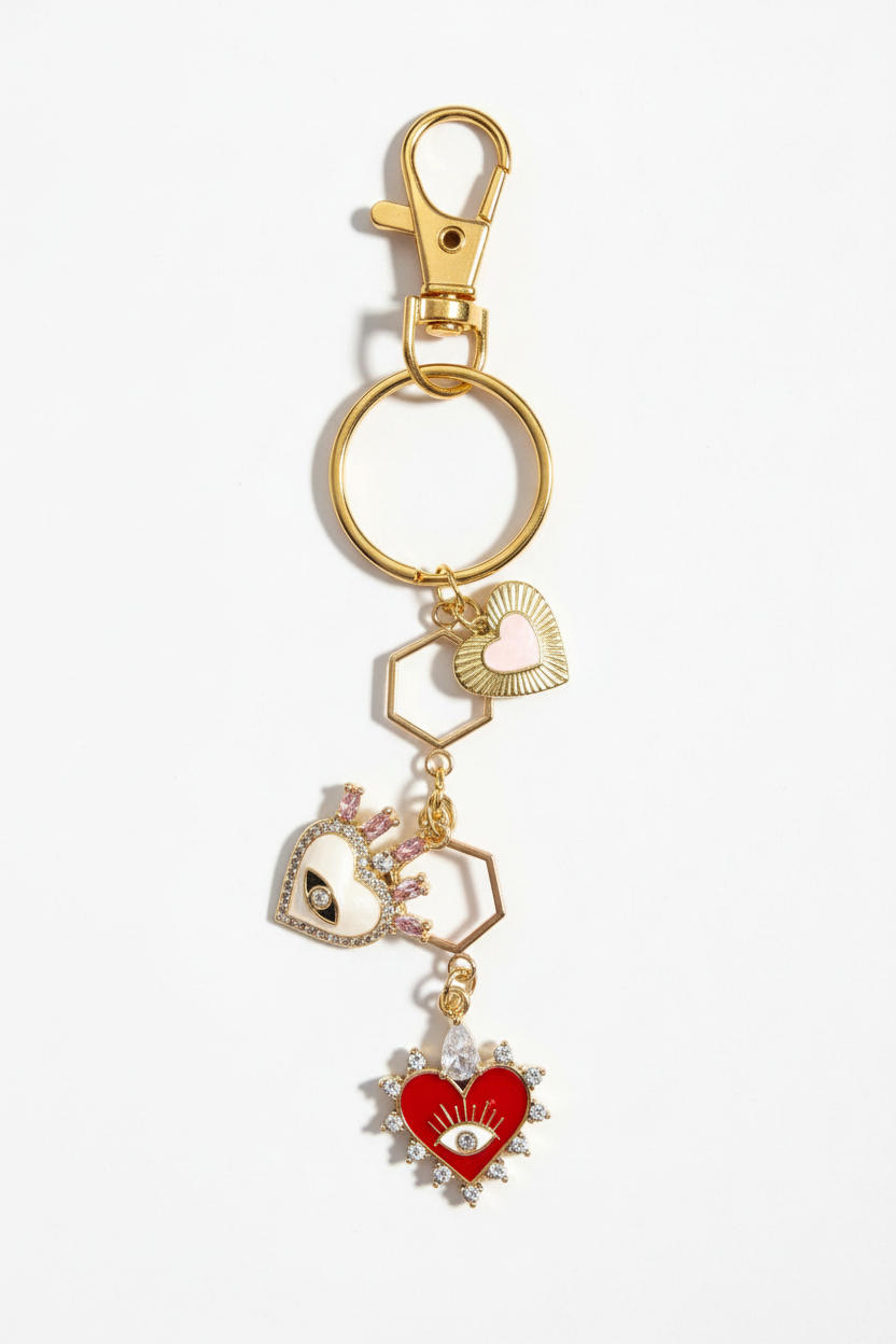 Handgjord Bag Charm – Sacred Heart