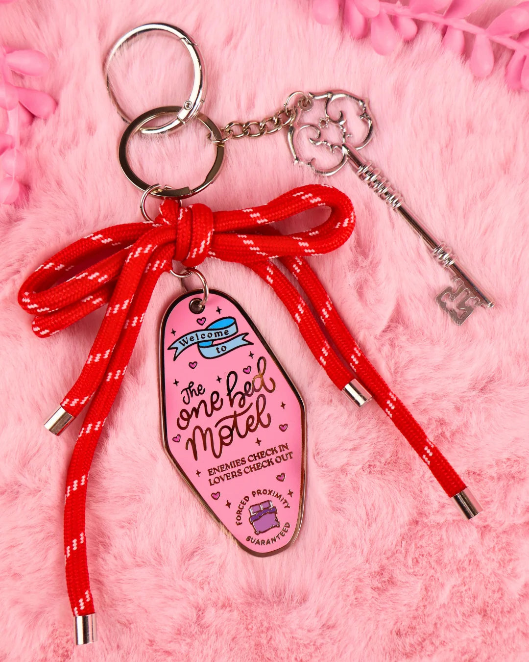 The One Bed Motel Keychain & Bag Hanger Enamel